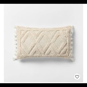 Set of 2 Brand New Cream Boho Lumbar Pillows